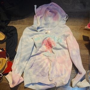 Tie-Dye Hoodie with Turtle Design